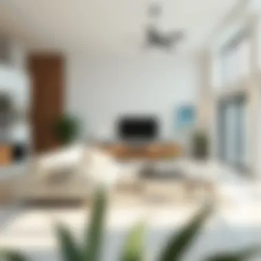 Spotless Modern Living Space Modern living room with pristine cleanliness