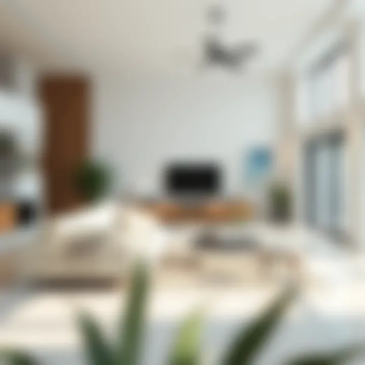 Spotless Modern Living Space Modern living room with pristine cleanliness