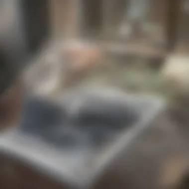 An unclogged sink with water flowing smoothly