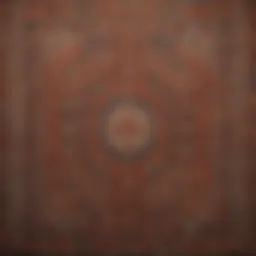 Close-up of a vibrant Persian rug showcasing intricate patterns and textures