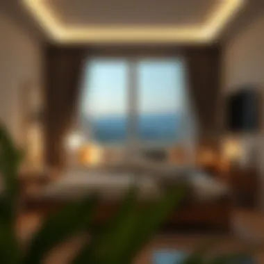 Comfortable Bedroom Setup A cozy bedroom setup that highlights comfort and aesthetics