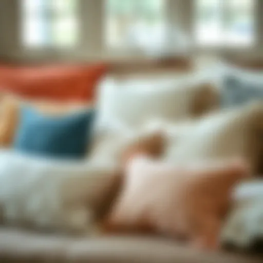 A variety of pillow types displayed elegantly