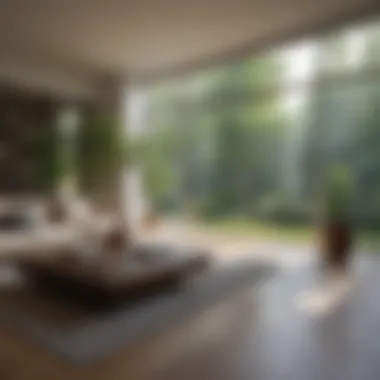 Enhancing Indoor Aesthetic with Clean Windows A serene indoor space with clean windows enhancing natural light