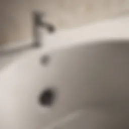 A clogged bathtub drain with visible debris