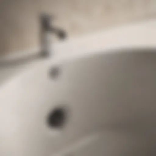 A clogged bathtub drain with visible debris