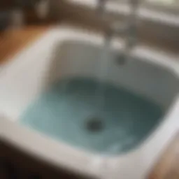 Clogged sink with water pooling