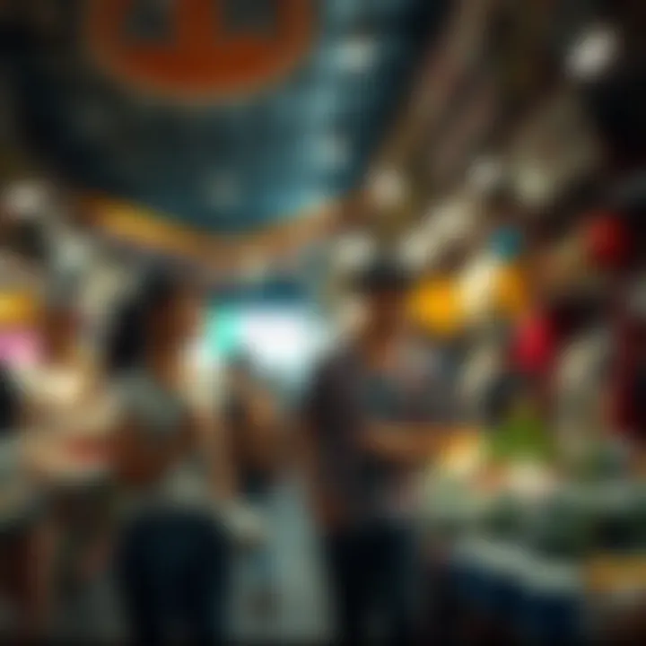 Vibrant Local Market Experience Family enjoying a vibrant local market