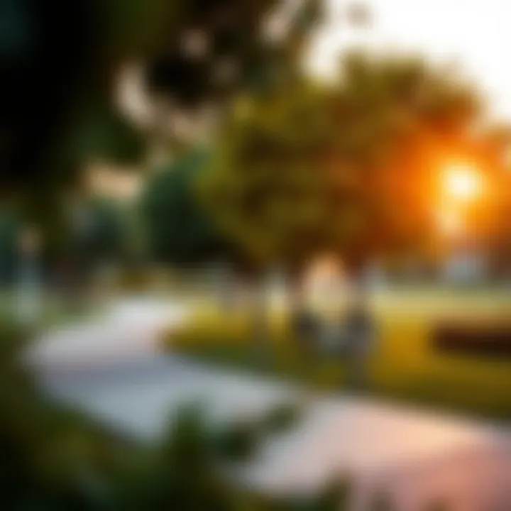 Scenic City Park Scenic view of a peaceful small city park