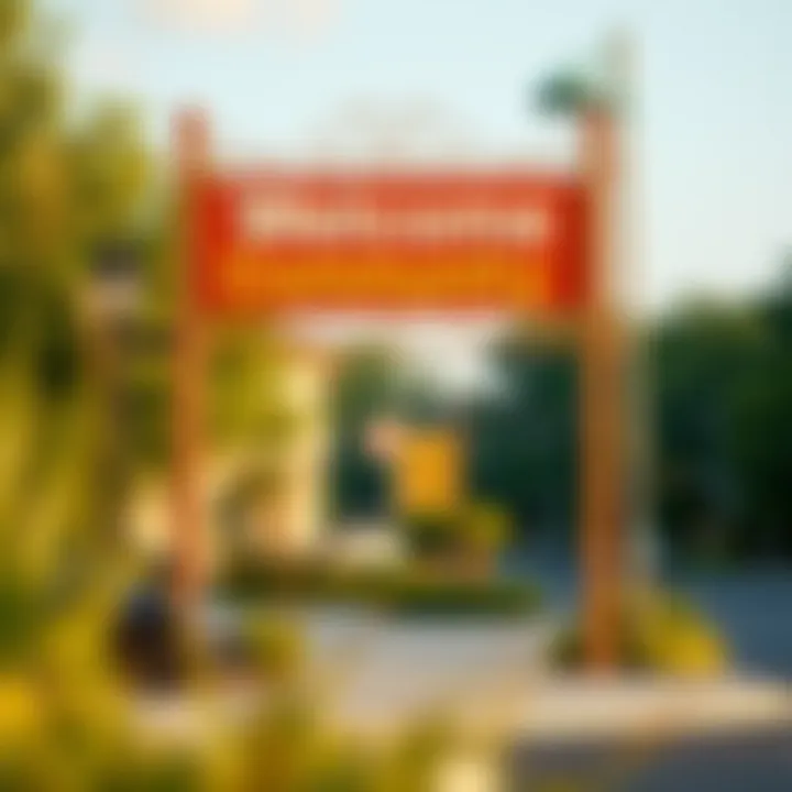 Welcoming Community Sign Welcoming community sign at city entrance