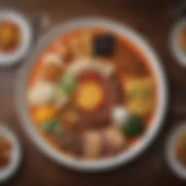 Diverse Local Flavors of Chicago A colorful plate of local cuisine showcasing the diversity of Chicago's food scene.