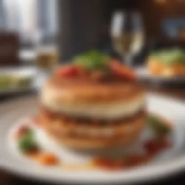 Exquisite Presentation of Chicago's Signature Dish A close-up of a signature dish from a popular Chicago eatery, highlighting its presentation.