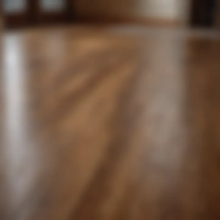 Before and after comparison of hardwood floor cleaning