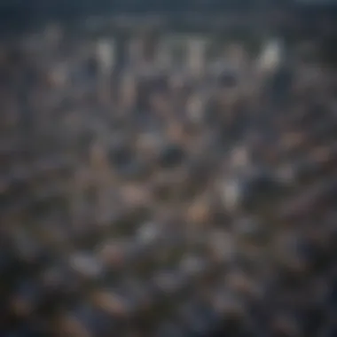 Aerial view of Austin's skyline showcasing diverse apartment buildings