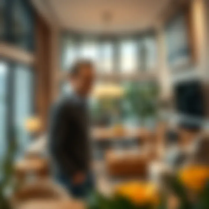 A thoughtful buyer assessing property options in a modern San Francisco home