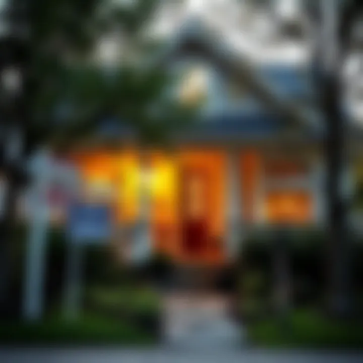 Market Trends in Home Renting Visual representation of a home with rental signs and market trends