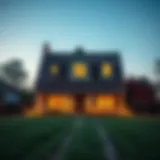 Illustration of a house with financial symbols representing selling a home