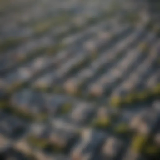 Aerial view of Philadelphia skyline with residential areas