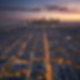 Aerial view of Los Angeles skyline