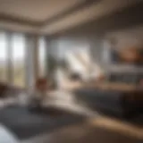 Luxurious apartment interiors showcasing modern design