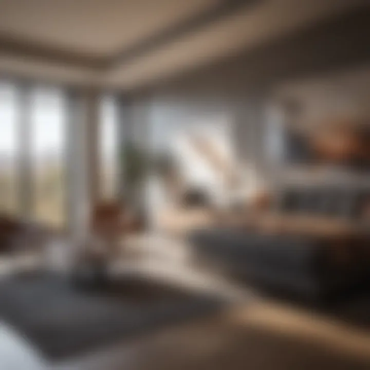 Luxurious apartment interiors showcasing modern design