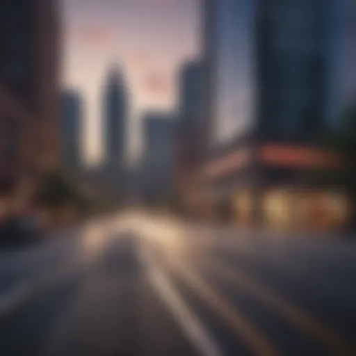 A vibrant view of downtown Atlanta showcasing modern architecture