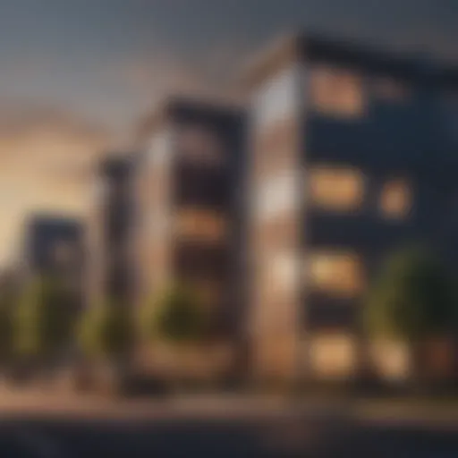 Urban skyline showcasing multifamily residences