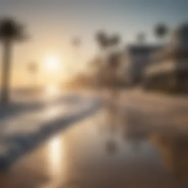 Bustling beach scene in Coronado