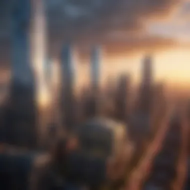 Emerging Real Estate Markets Skyline A stunning skyline representing emerging real estate markets