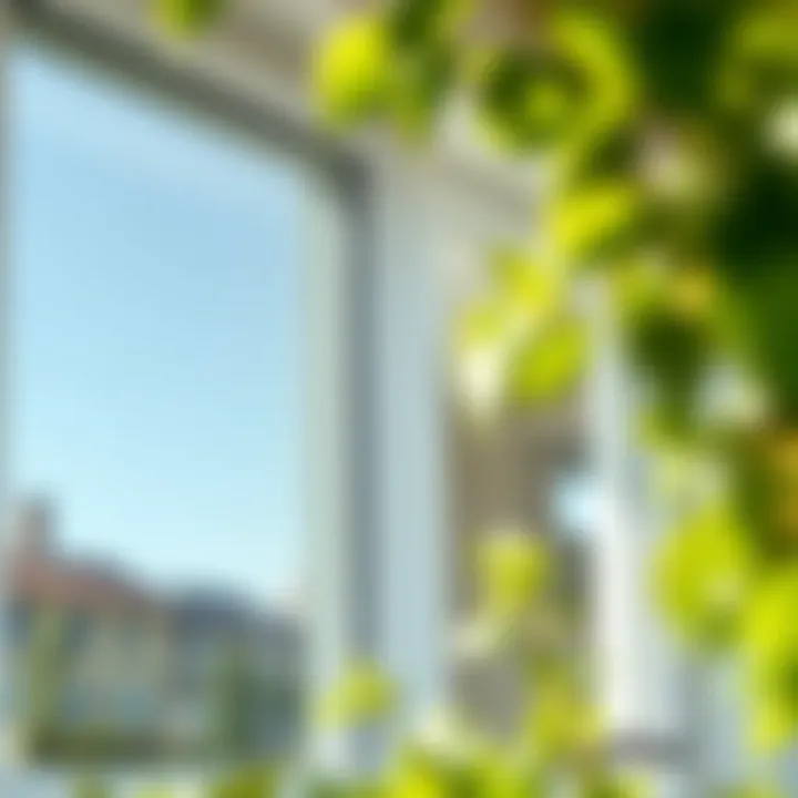 Transformative Results of Window Cleaning Before and after comparison of a window cleaned with spray cleaner.