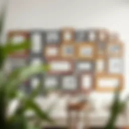 A well-structured wall with various types of heavy picture frames