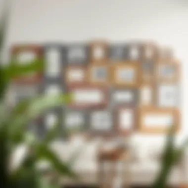 Diverse Picture Frames on a Feature Wall A well-structured wall with various types of heavy picture frames