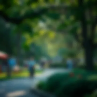 Community Park Vibe A vibrant community park filled with people enjoying the outdoors