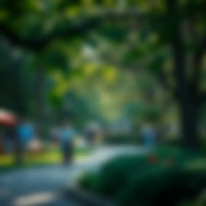 Community Park Vibe A vibrant community park filled with people enjoying the outdoors