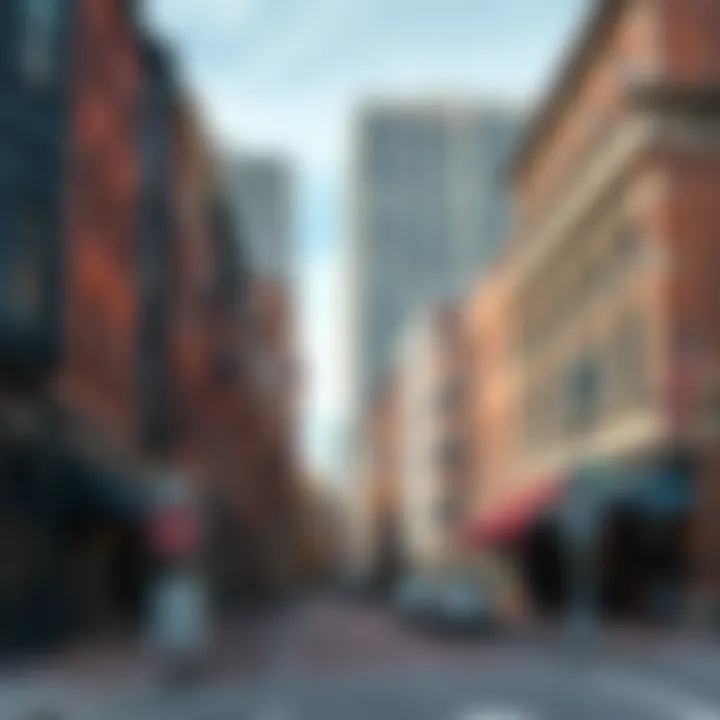 Charming North End Street A charming street in Boston's North End neighborhood