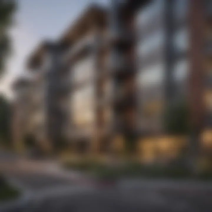 Exterior view of Brookside Apartments showcasing modern architecture and landscaping