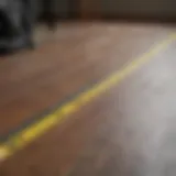 Measuring tape across a floor space