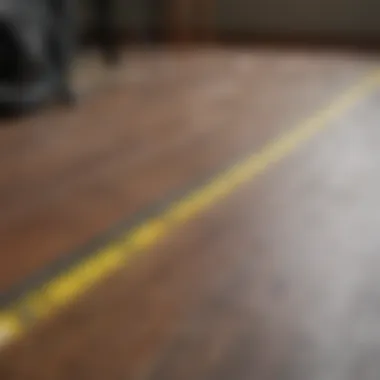 Accurate Measurement Techniques for Area Calculation Measuring tape across a floor space
