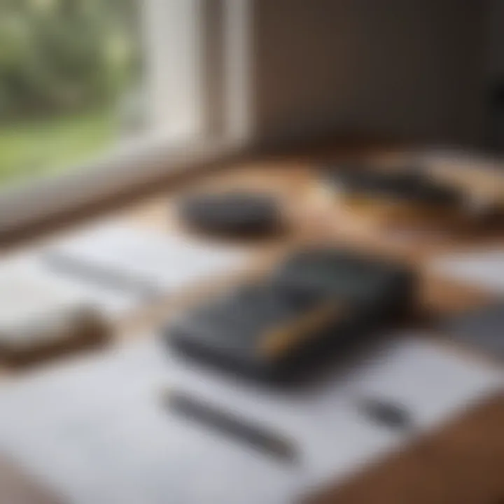 Calculator and notepad for calculating square footage