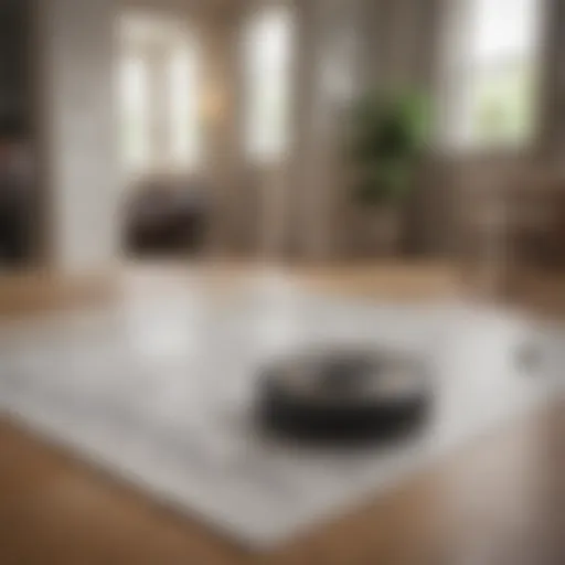 Measuring tape on a floor plan showing room dimensions