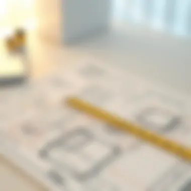 Detailed floor plan highlighting measurement techniques