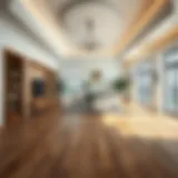 Elegant room showcasing precise flooring layout