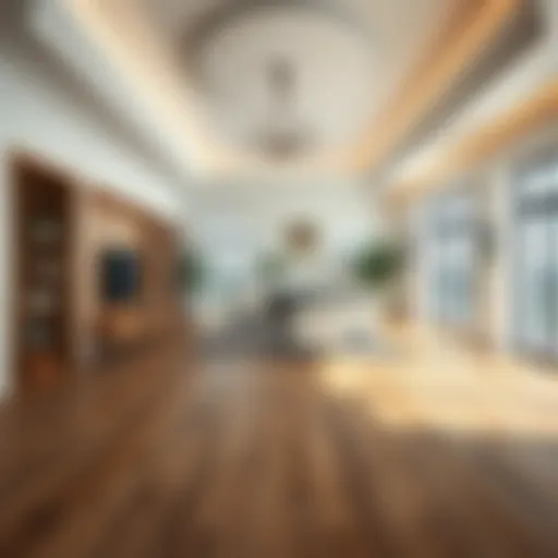 Elegant room showcasing precise flooring layout