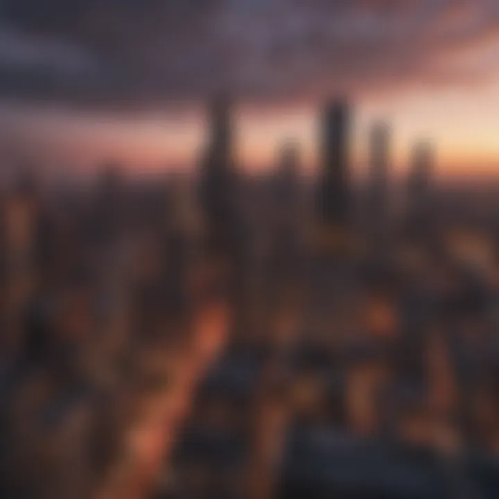 A panoramic view of the Chicago skyline at sunset, highlighting architectural beauty.