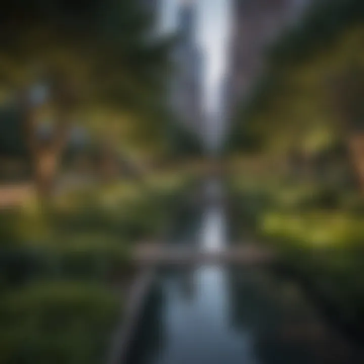 A serene park in Chicago providing a green oasis in the urban landscape.
