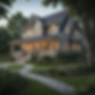 A cozy suburban house with a garden