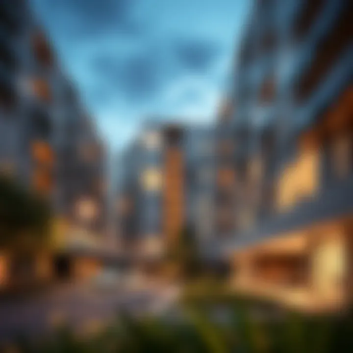 Modern Apartment Near Transport Modern apartment complex near public transport