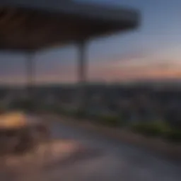 Panoramic view of North Hollywood skyline from terrace