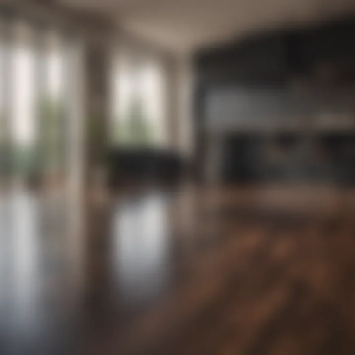 Comparison of clean vs. streaky dark laminate floor