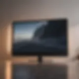 Close-up view of a pristine TV screen reflecting light