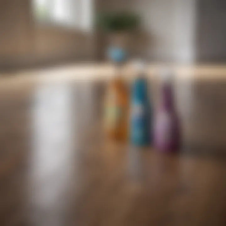 Selection of cleaning products for laminate floors